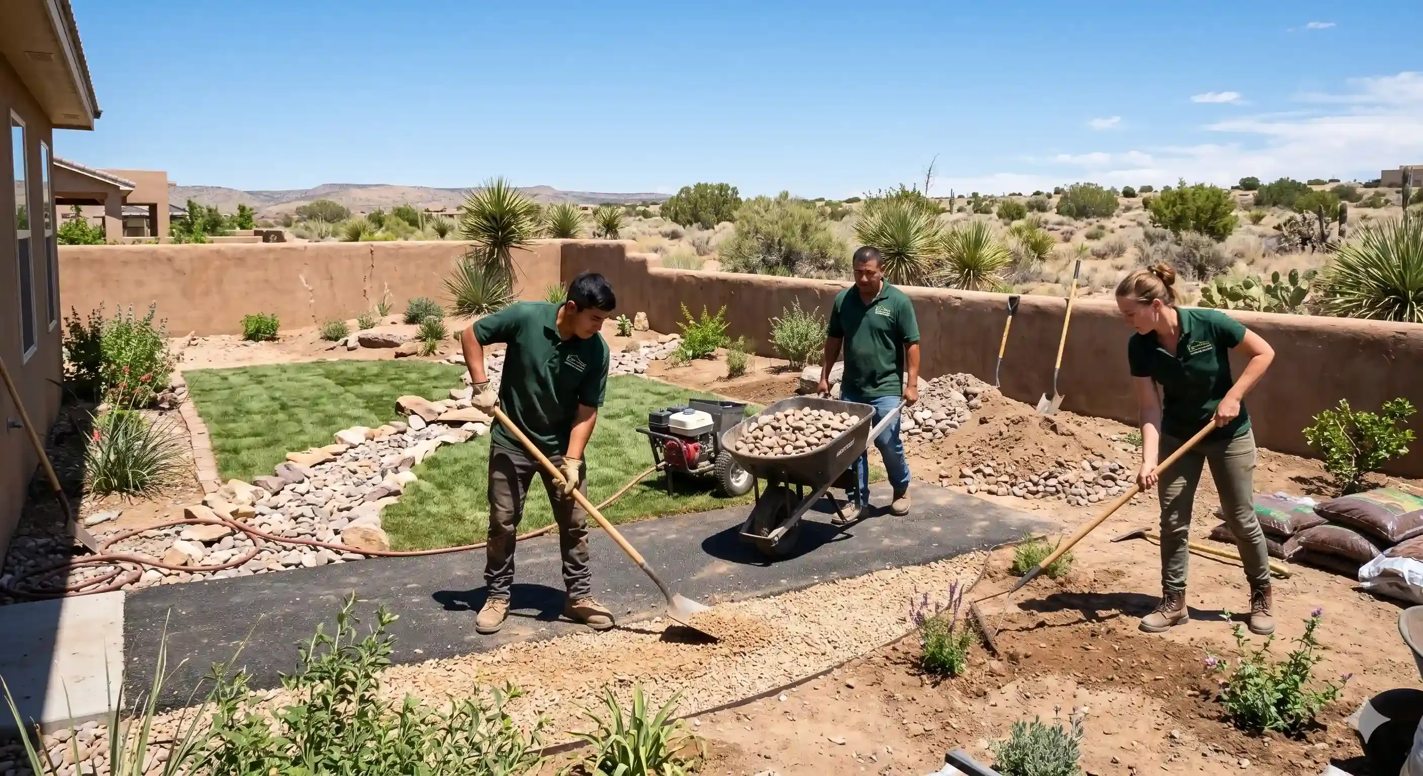 Mesa Verde Landscaping crew working on a project